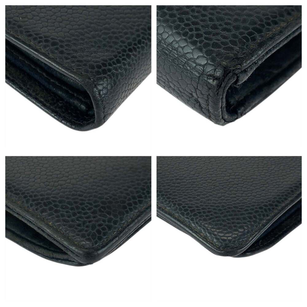 CHANEL Vintage Black Leather Logo Wallet - Picture 3 of 10